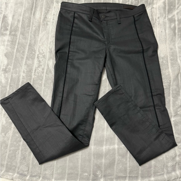 rag & bone Denim - Rag & Bone Shoreditch Black Split Separating Open Knit Skinny Jeans Size 31